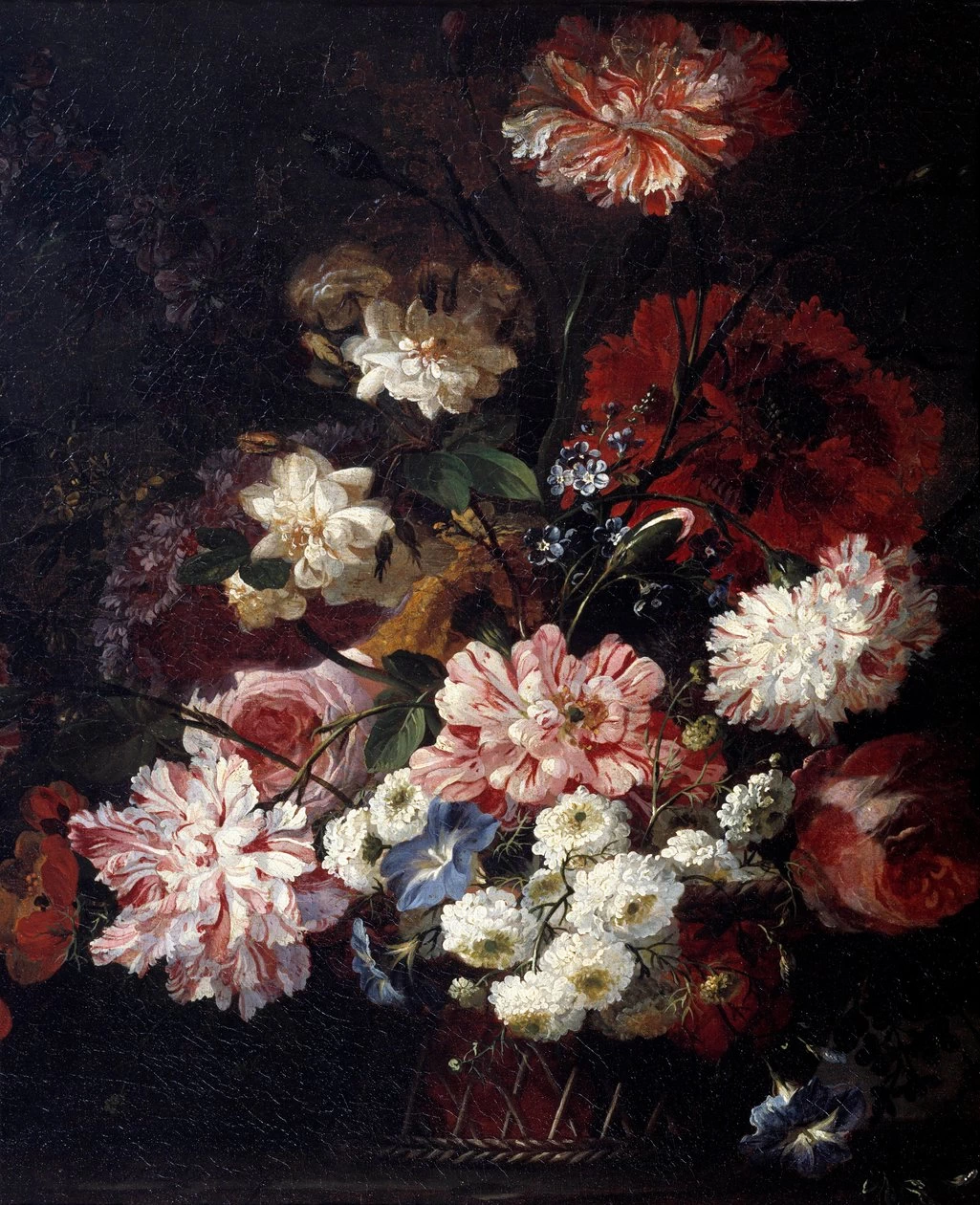 Cesto di fiori su un tavolo - Louvre Museum , Parigi